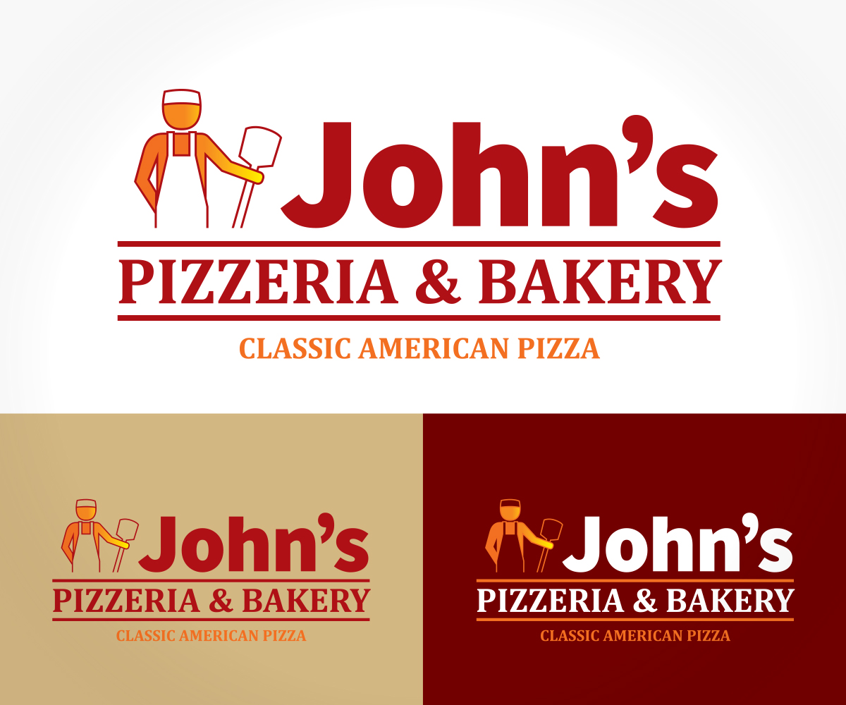 Logo Design by elbisnopser for John's Pizzeria & Bakery | Design #18965764