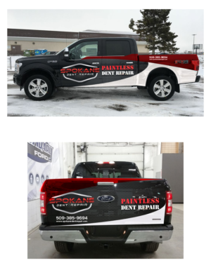 Car Wrap Design by BEEZU for Spokane Dent Repair  | Design #18962140