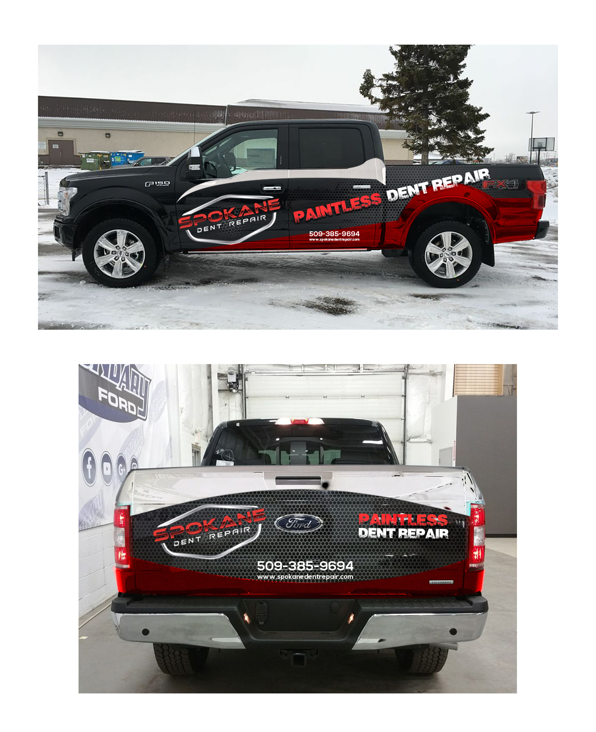 Car Wrap Design by BEEZU for Spokane Dent Repair  | Design #18966093