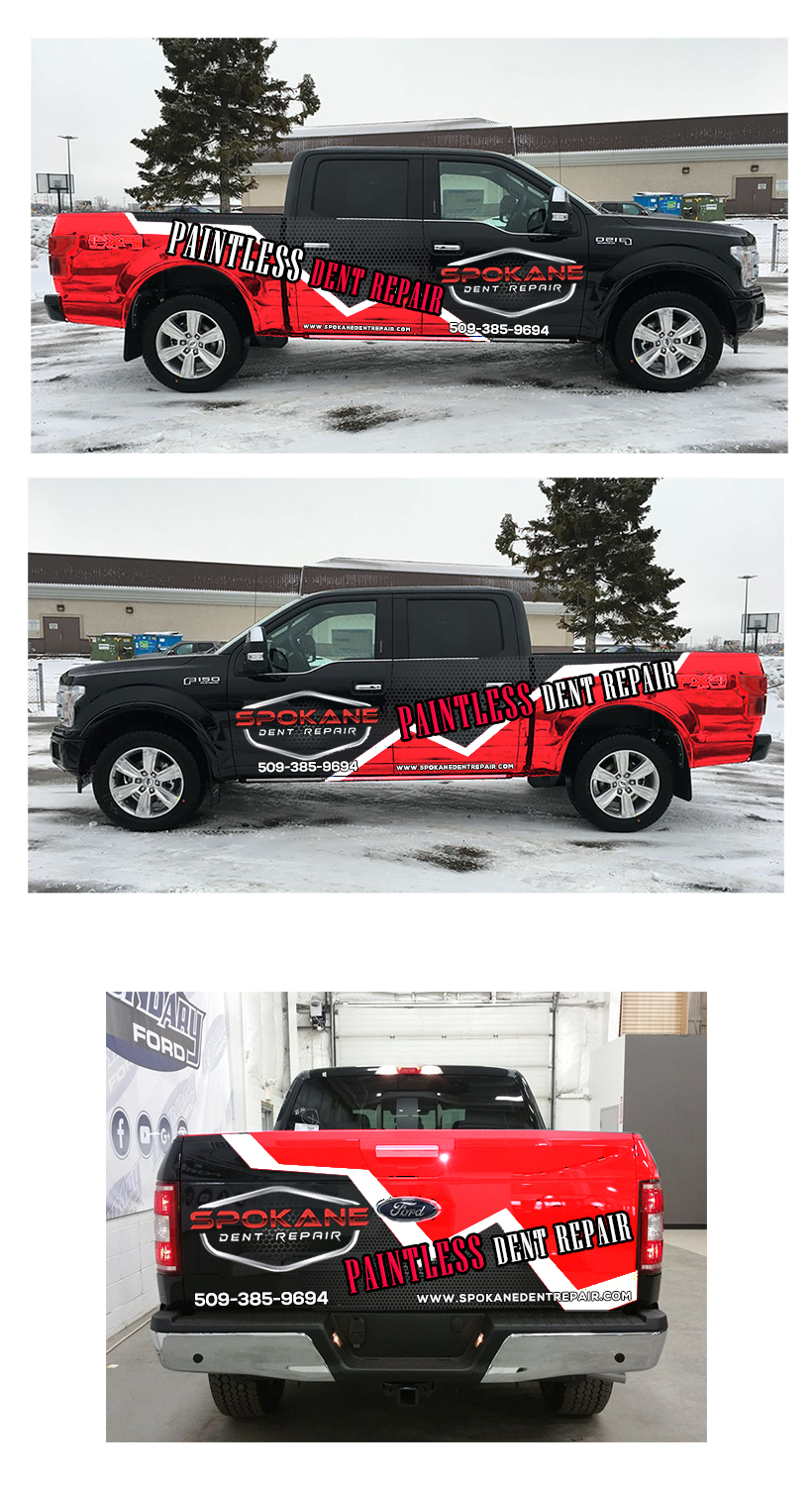 Car Wrap Design by BEEZU for Spokane Dent Repair  | Design #18985404