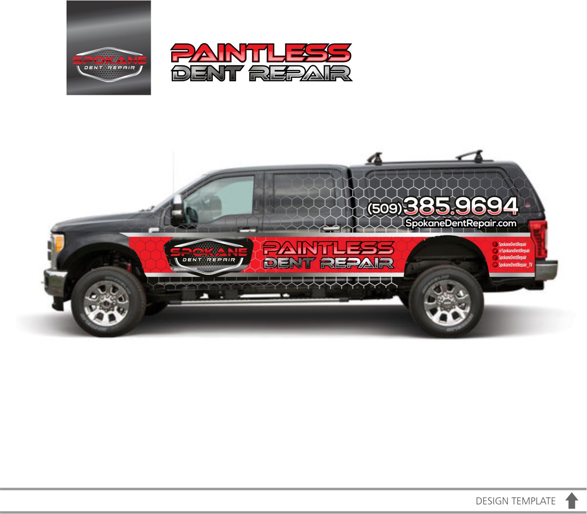 Diseño de Rotulación de Vehículo por DesignMX (Renan Mejia) para Spokane Dent Repair  | Diseño #19089254
