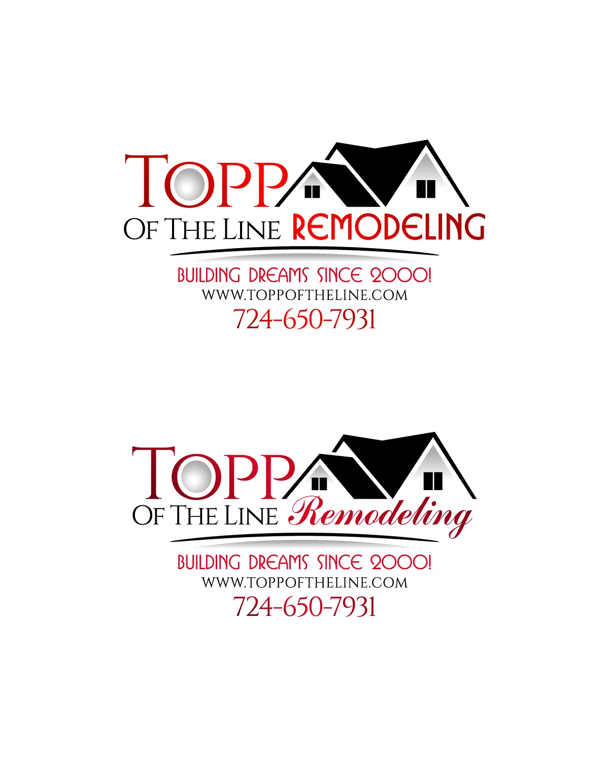Logo Design by taufik_alrahman for Topp Of The Line Remodeling  | Design #19042828