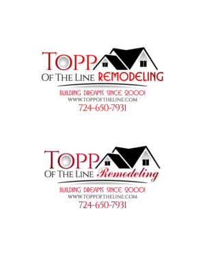 Logo Design by taufik_alrahman for Topp Of The Line Remodeling  | Design: #19042828