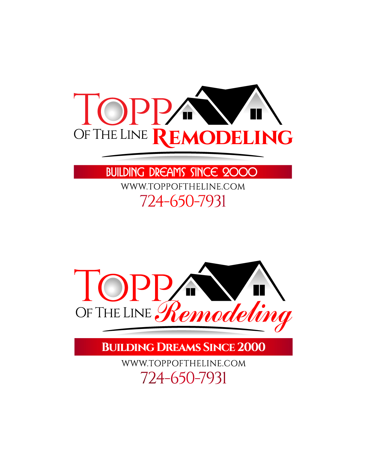 Logo-Design von taufik_alrahman für Topp Of The Line Remodeling  | Design #19043895