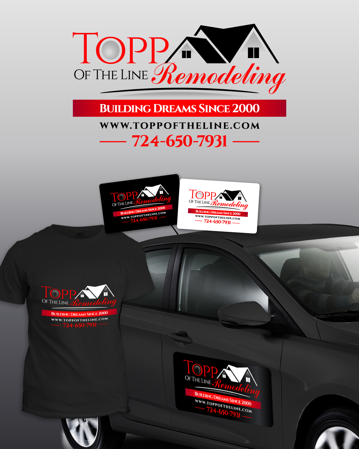 Logo Design by taufik_alrahman for Topp Of The Line Remodeling  | Design: #19072319