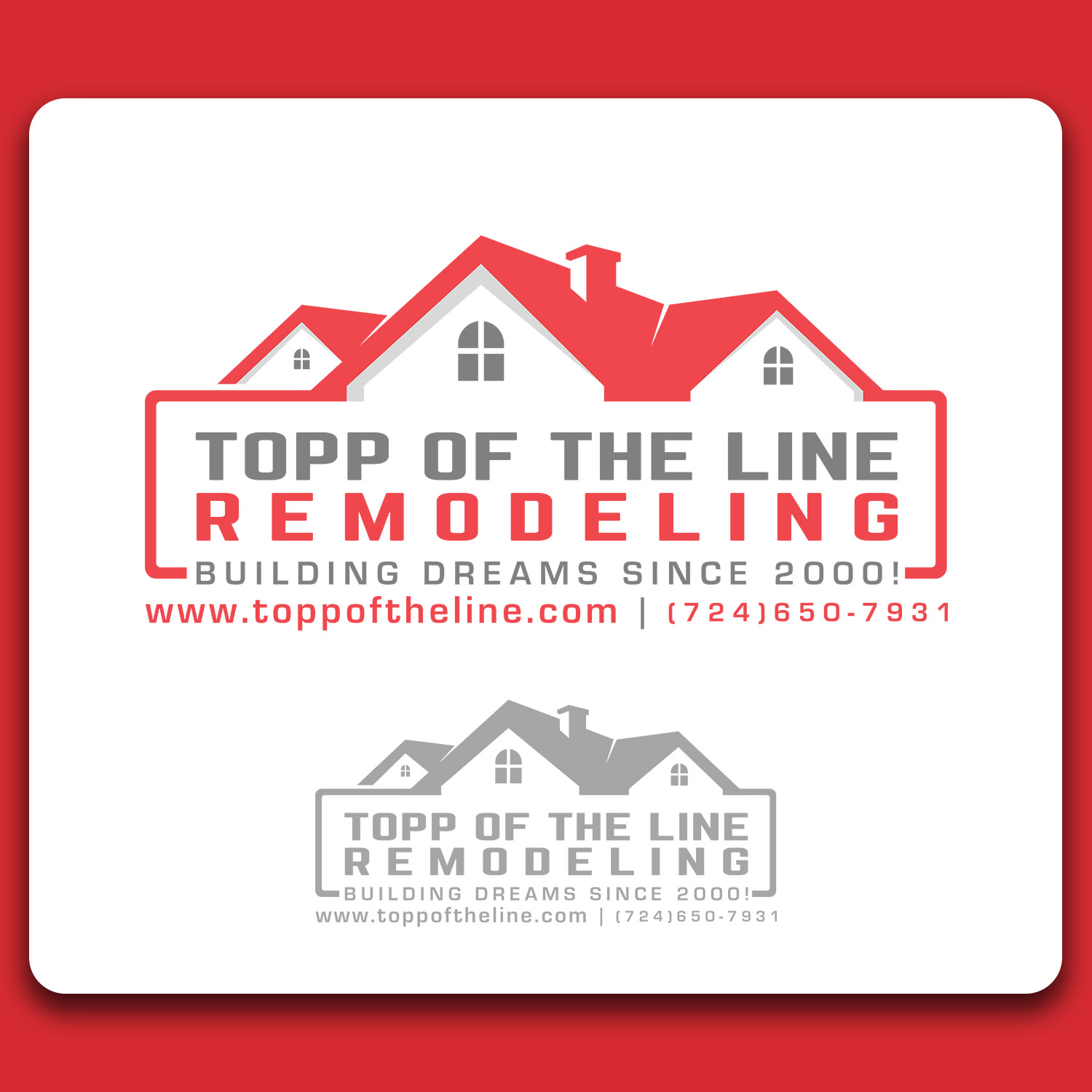 Logo-Design von SGS.Design für Topp Of The Line Remodeling  | Design #19044919