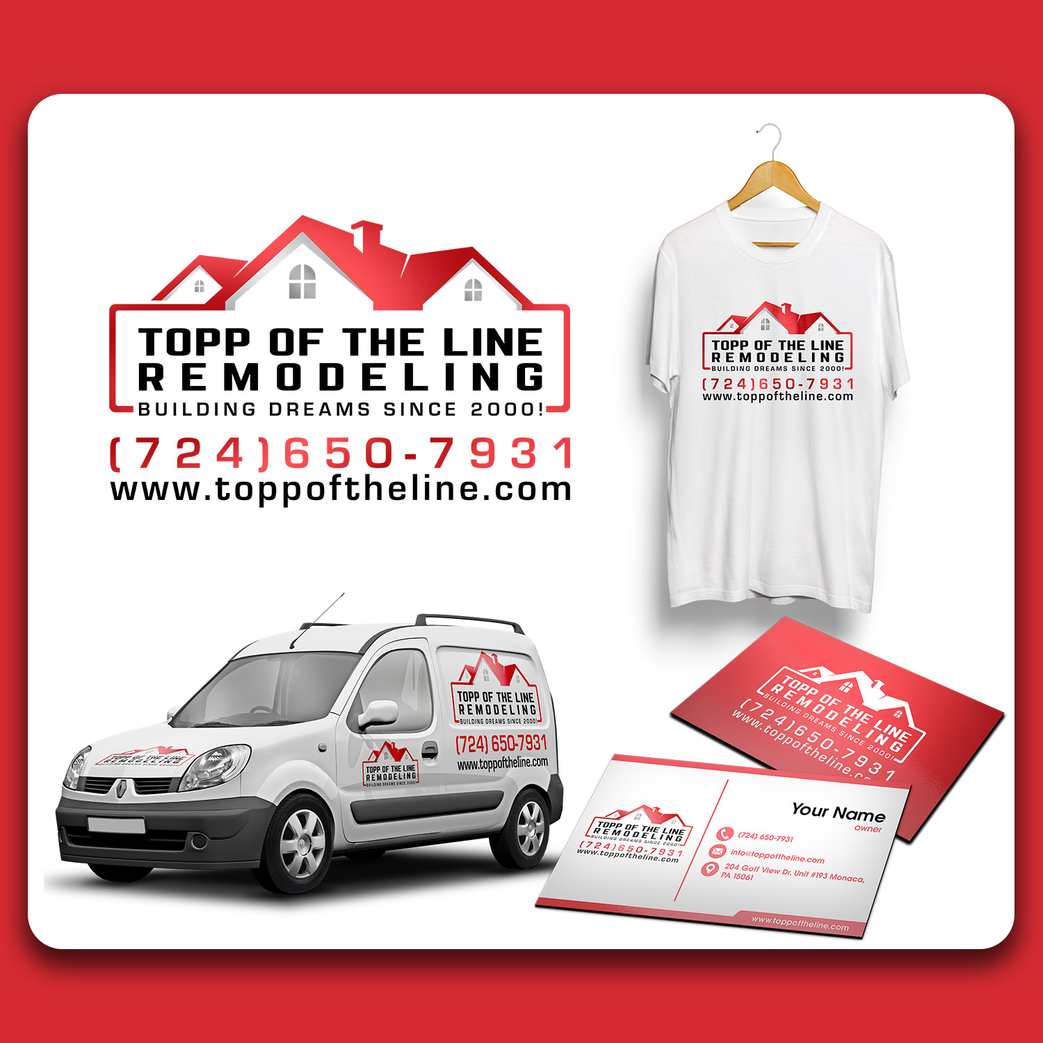 Logo-Design von SGS.Design für Topp Of The Line Remodeling  | Design #19046487