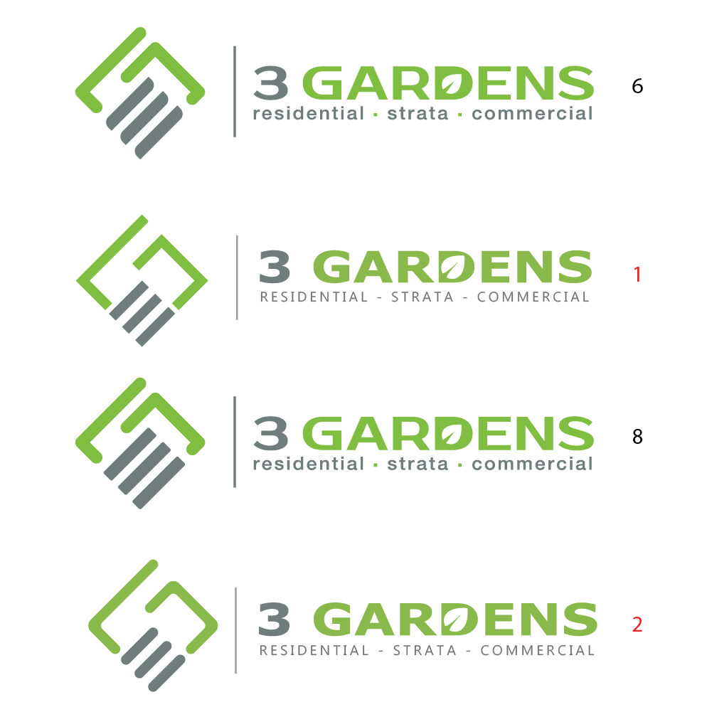 Logo Design by Gabriel Colete for 3 Gardens | Design #19197064