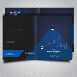Brochure Design by uk for Activ8 electrical installations  | Design: #18953278