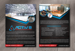 Brochure Design by alex989 for Activ8 electrical installations  | Design: #18957870