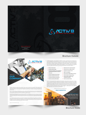 Brochure Design by SAI DESIGNS for Activ8 electrical installations  | Design: #18958332
