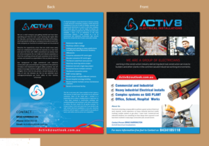 Brochure Design by meet007 for Activ8 electrical installations  | Design: #18959158