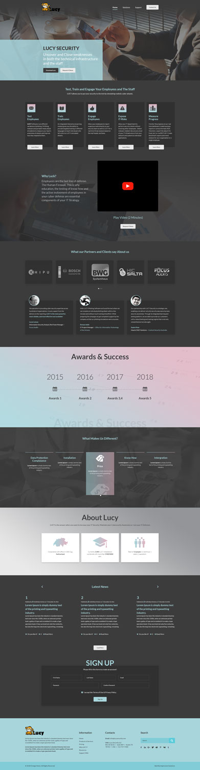 Web Design par Impressive Solutions pour LUCY Security AG | Design #18963629