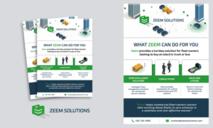 Diseño de Flyer por angejimenezm para zeem solutions | Diseño #18961929