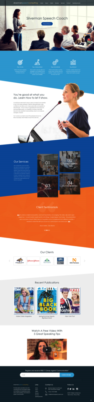 Wordpress Design by pb for Silverman Speech Consulting | Design: #21120321