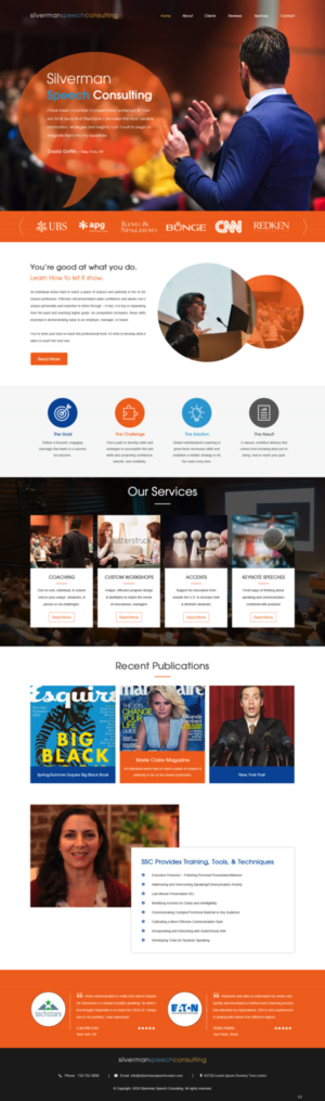Wordpress Design by pb for Silverman Speech Consulting | Design: #21120322