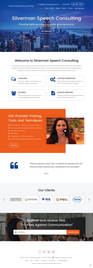 Wordpress Design by pb for Silverman Speech Consulting | Design: #21120323