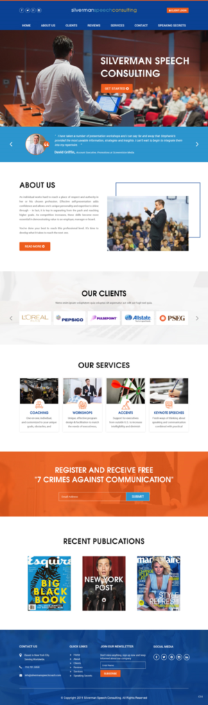 Wordpress Design by pb for Silverman Speech Consulting | Design: #21120324