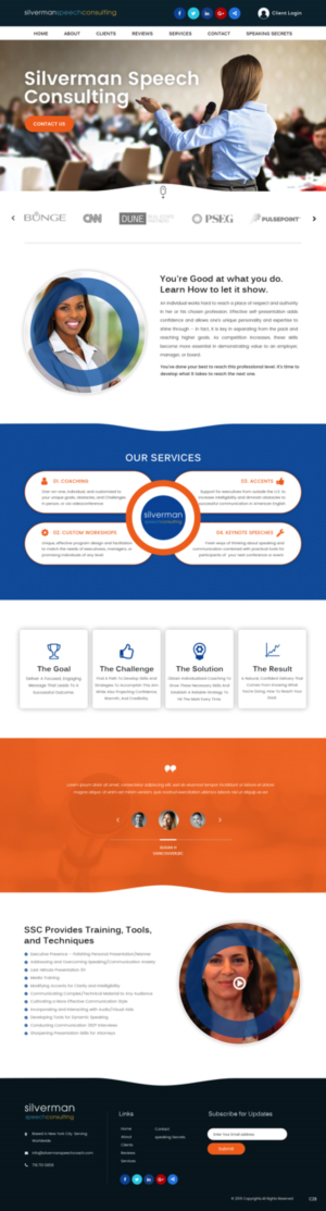 Wordpress Design by pb for Silverman Speech Consulting | Design: #21120328