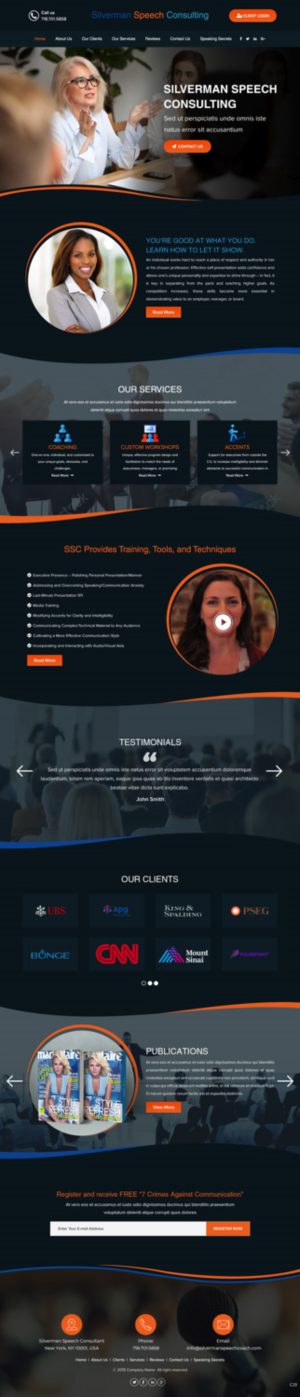 Wordpress Design by pb for Silverman Speech Consulting | Design: #21120329