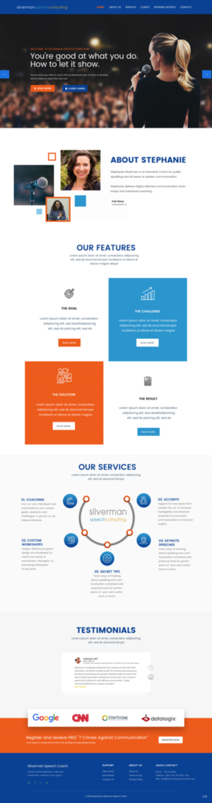 Wordpress Design by pb for Silverman Speech Consulting | Design: #21120330