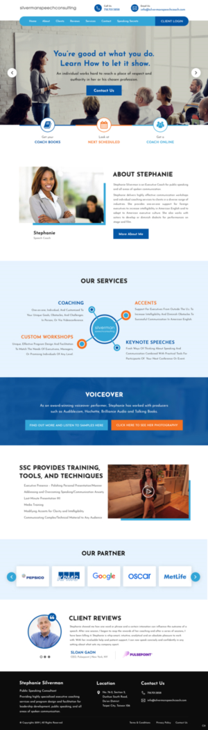 Wordpress Design by pb for Silverman Speech Consulting | Design: #21120331