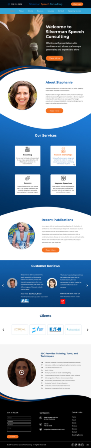 Wordpress Design by pb for Silverman Speech Consulting | Design: #21120332