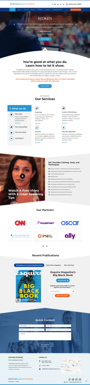 Wordpress Design by pb for Silverman Speech Consulting | Design: #21120333