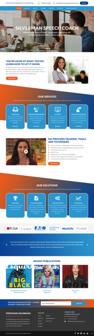 Wordpress Design by pb for Silverman Speech Consulting | Design: #21120334