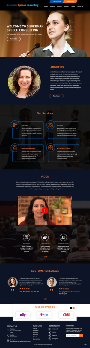 Wordpress Design by pb for Silverman Speech Consulting | Design: #21120336