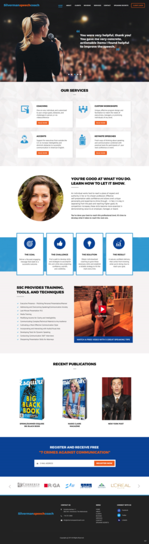 Wordpress Design by pb for Silverman Speech Consulting | Design: #21120337