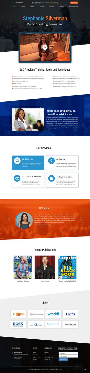 Wordpress Design by pb for Silverman Speech Consulting | Design #21128457