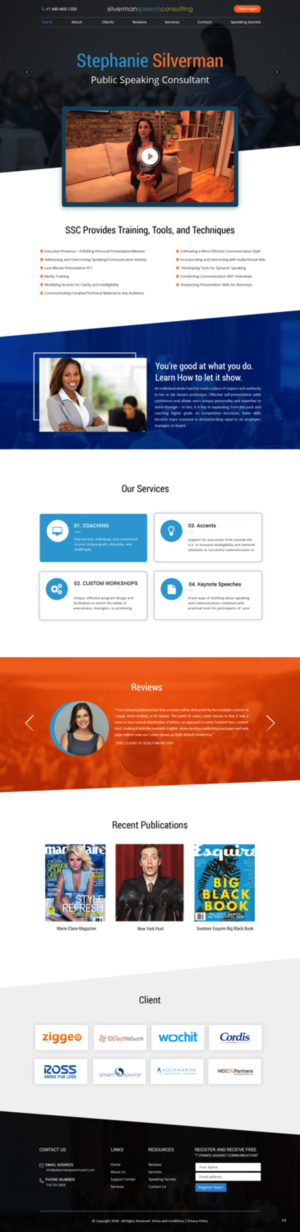 Wordpress Design by pb for Silverman Speech Consulting | Design: #21128457