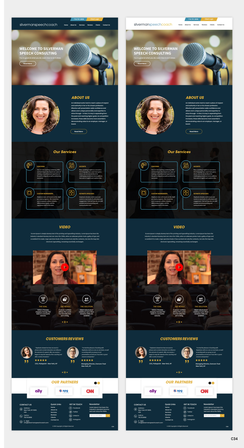 Wordpress Design by pb for Silverman Speech Consulting | Design #21176453
