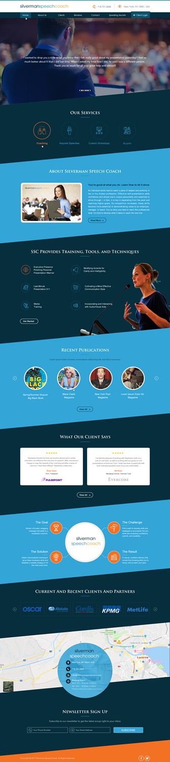 Wordpress Design by Sbss for Silverman Speech Consulting | Design #21144149