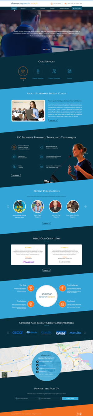 Presentation and Communication Coaching Services Business needs updated interactive web site | Wordpress Design by Sbss