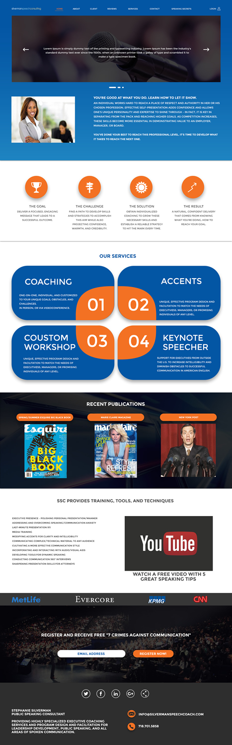 WordPress-Design von Gexton für Silverman Speech Consulting | Design #21147256