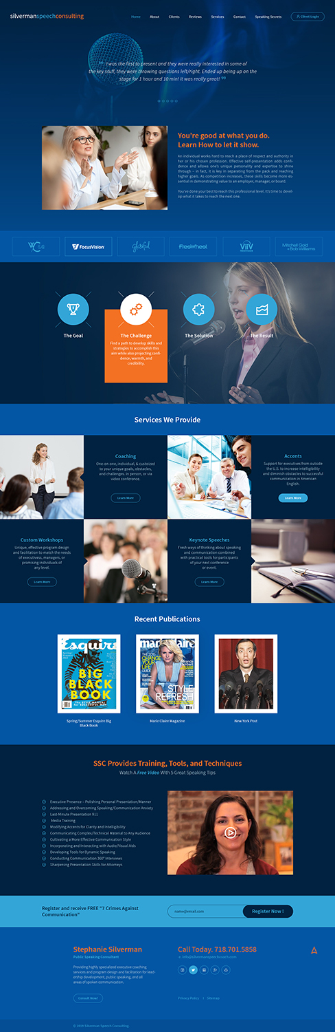 Wordpress Design by Ved Web Services for Silverman Speech Consulting | Design #21116941