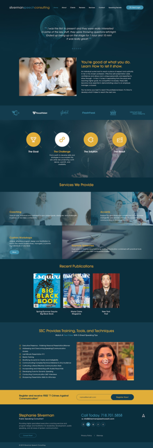 Wordpress Design by Ved Web Services for Silverman Speech Consulting | Design: #21123810