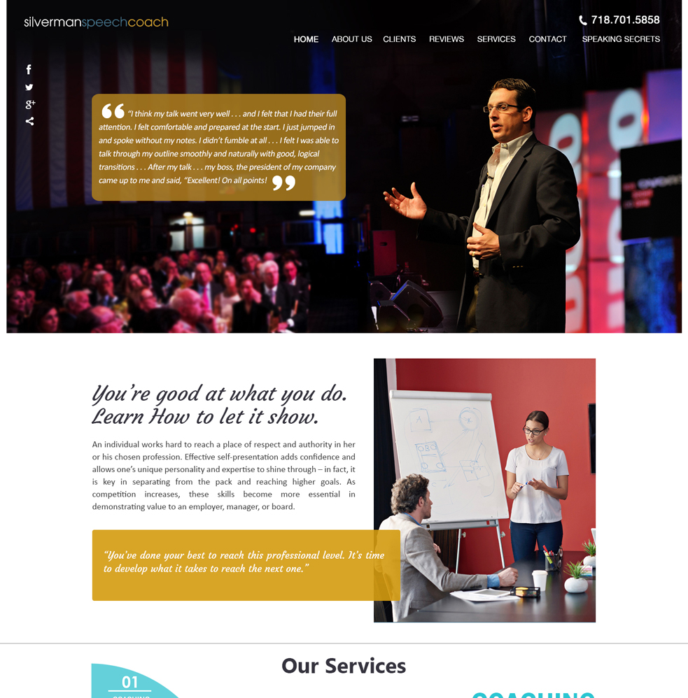 Wordpress Design by vedverma1984 for Silverman Speech Consulting | Design #21143900
