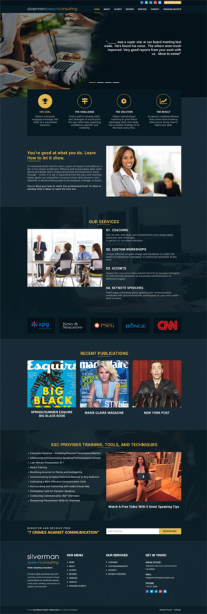 Wordpress Design by Creative Usha for Silverman Speech Consulting | Design: #21117372