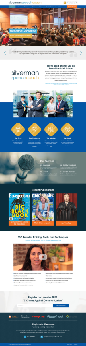 Wordpress Design by KV_16 for Silverman Speech Consulting | Design #21149147