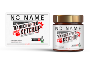 No Name Handcrafted Tomato Ketchup packaging design modern & trendy | Verpackungs-Design von SAI DESIGNS