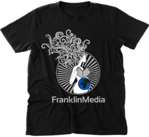 Diseño de Camiseta por creative gravity para FranklinMedia LLC | Diseño #19034579