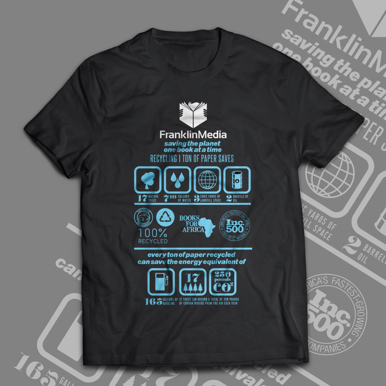 T-shirt Design by Eightone 3 for FranklinMedia LLC | Design #18996119