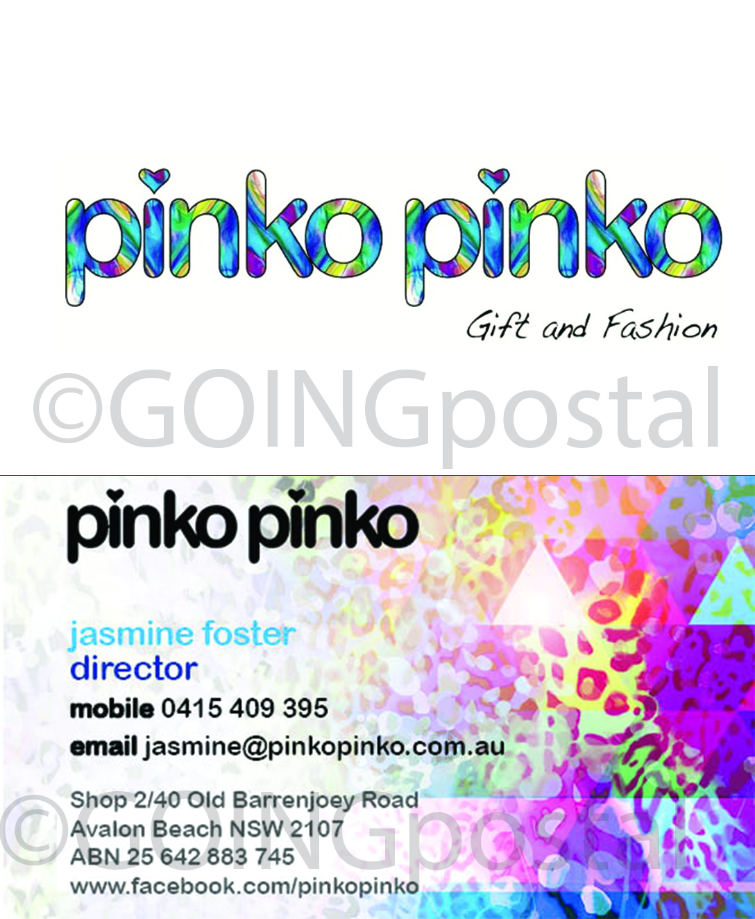 Business Card Design by { Going_Postal } for pinko pinko | Design #2860979