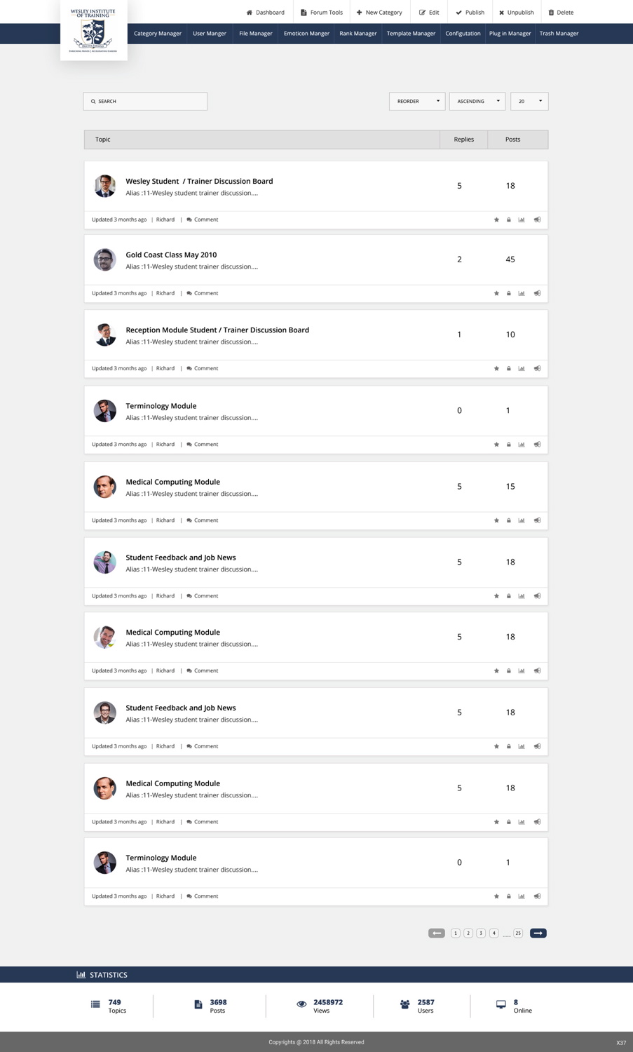 Wordpress Design by pb for Wesley Health Management | Design #18967234