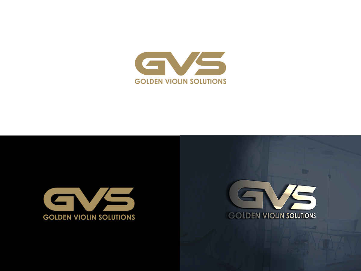 Logo Design by Slant Line Media for Golden Violin Solutions | Design #18960394