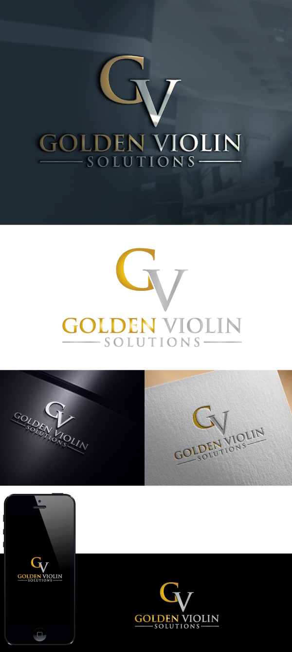 Logo Design by h27 for Golden Violin Solutions | Design #18968200