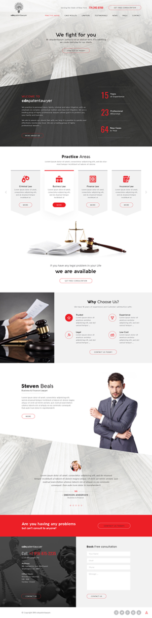 Web design for an intellectual property law practice | Diseño Web por Ved Web Services